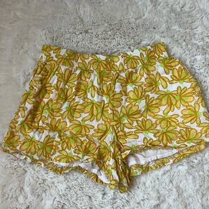 Zara Yellow floral shorts